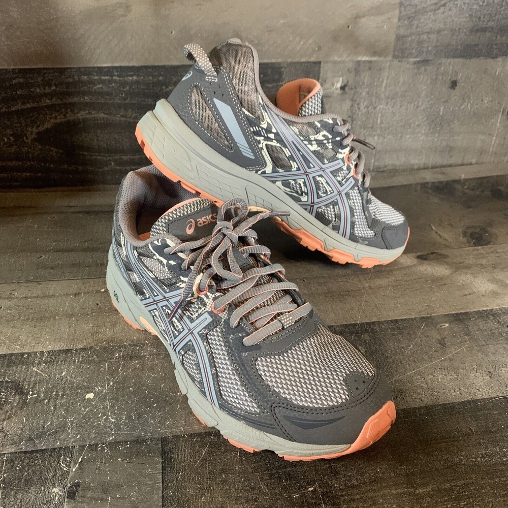 Asics Women's Gel Venture 6 Trail Shoes Mint Green Pink T7G6N Size 9.5